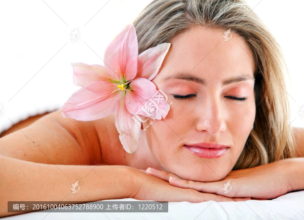 女性花休息