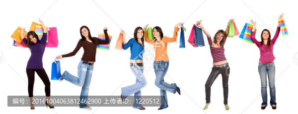 女孩出去購(gòu)物
