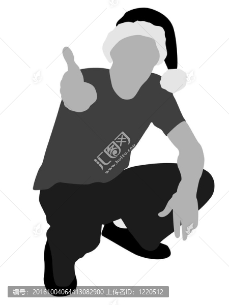 戴圣誕老人帽的男人