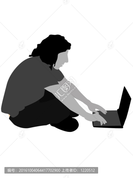 在筆記本電腦上工作的人
