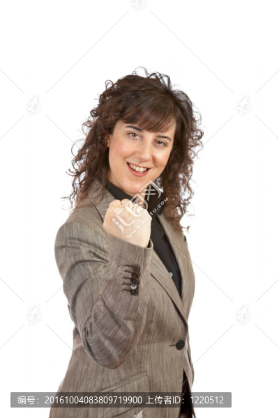 興奮的女商人