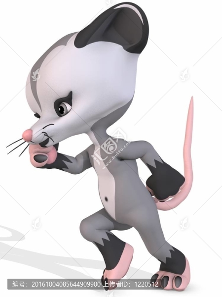 可愛的負鼠-卡通人物