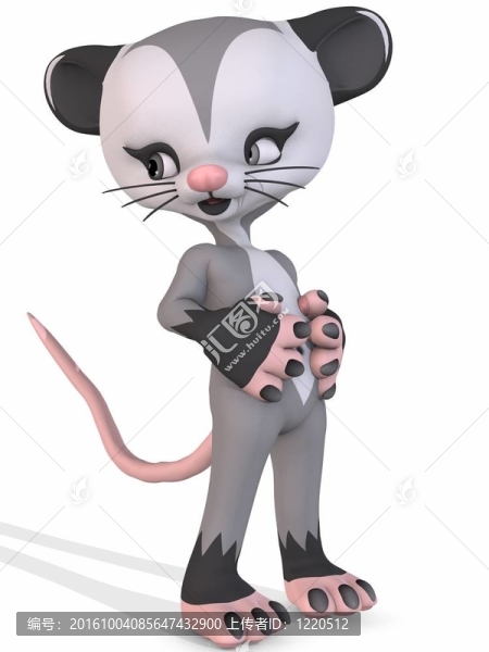 可愛的負(fù)鼠-卡通人物