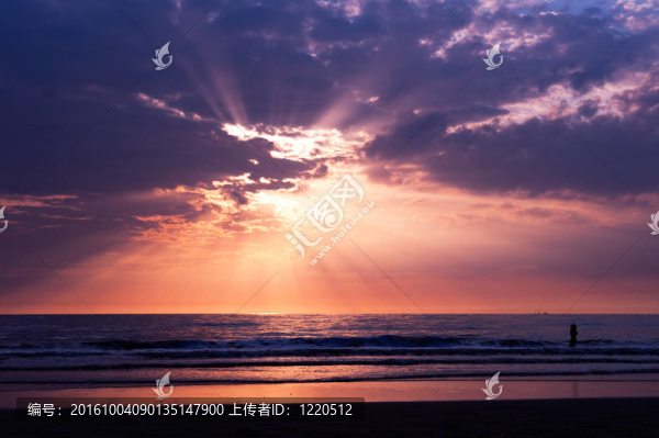 海灘上的日落