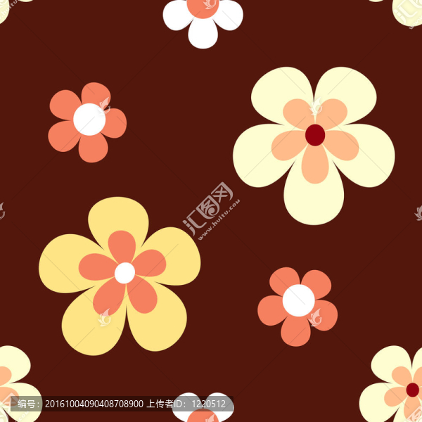 無縫復(fù)古花圖案