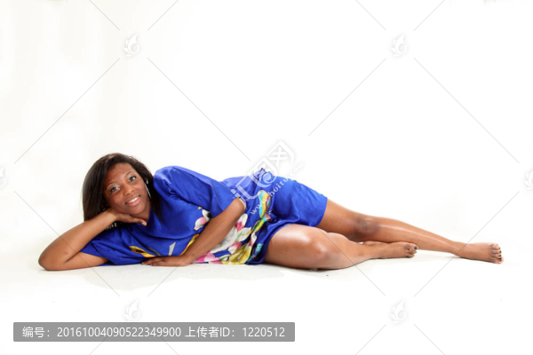 休閑的Black,Woman
