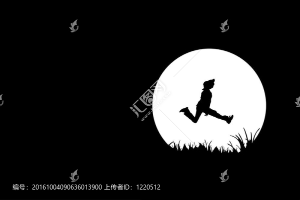 自由；黑色的人的剪影