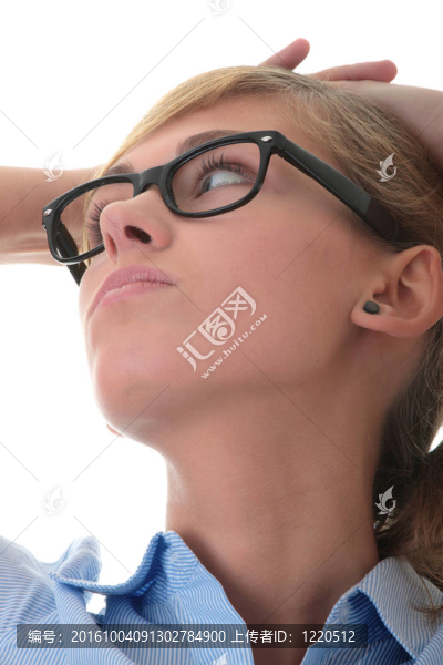 一個體貼的年輕女人的畫像
