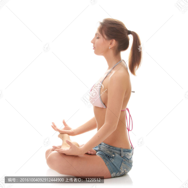 一個(gè)冥想的女人的肖像