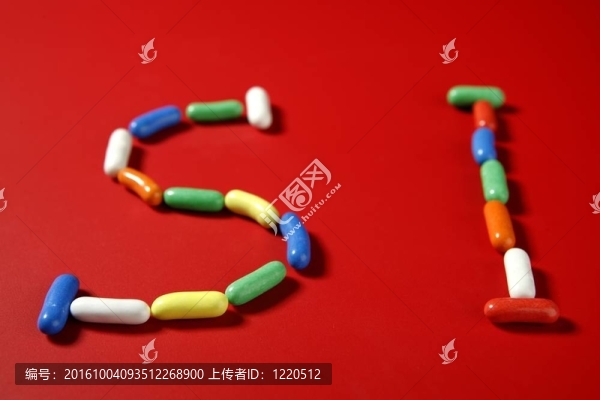 糖果糖果糖果字母形狀