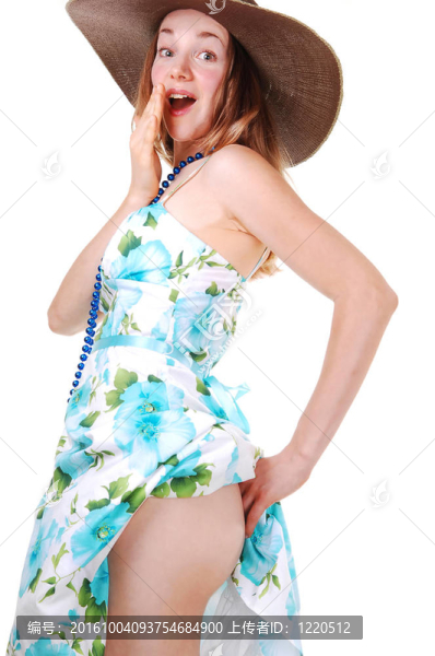 帽子”對接的年輕女士。
