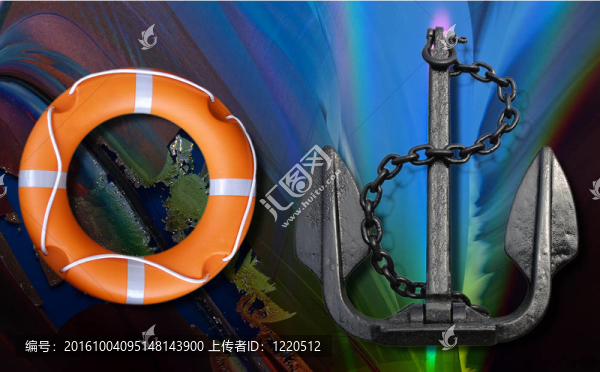 救生圈和錨