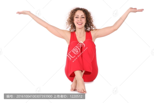 女孩坐在手上