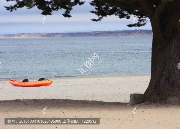 沙灘上的獨(dú)木舟
