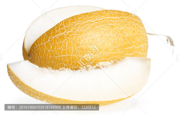 白色背景上分離的甜瓜