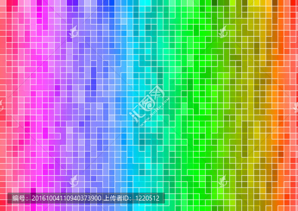 彩虹多色摘要像素壁紙