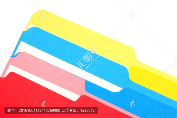 彩色文件夾斜