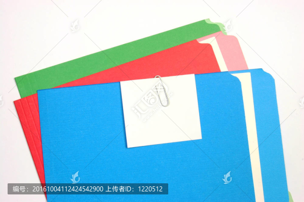 彩色文件夾四色空標簽