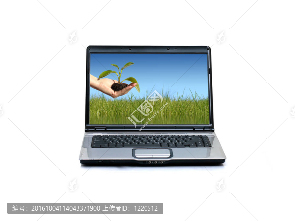筆記本電腦在屏幕上具有全新的生活理念。