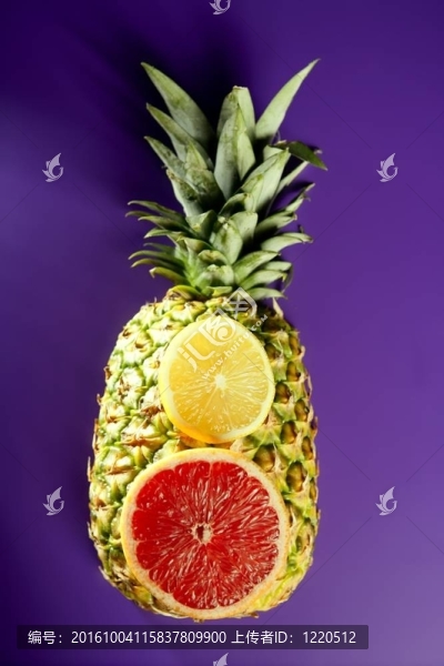 有選擇性聚焦的菠蘿