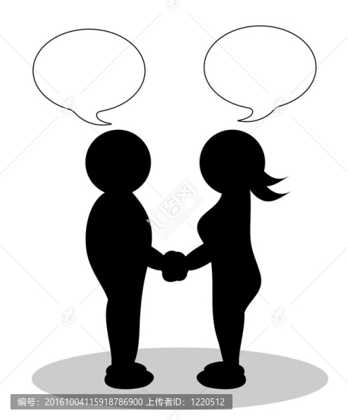 一個(gè)剪貼畫(huà)幾個(gè)插圖-男人和女人。