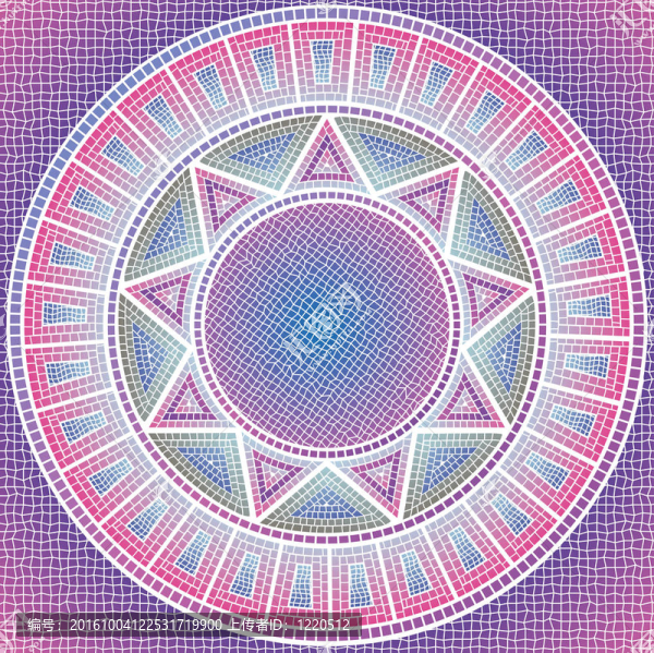 五顏六色的圓形馬賽克