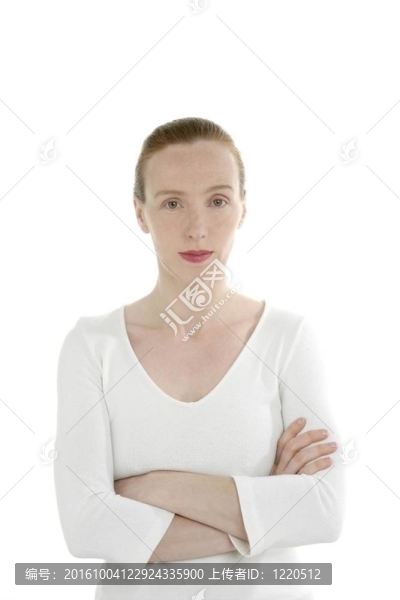 美麗的紅發(fā)女商人肖像