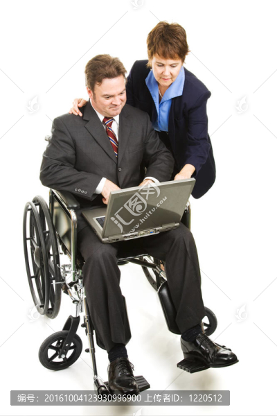 幫助殘疾人的商人