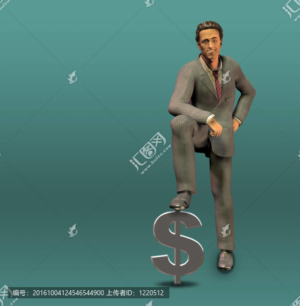 商人靠美元符號(hào)