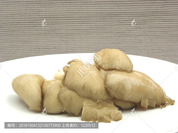 平菇在白色陶瓷板