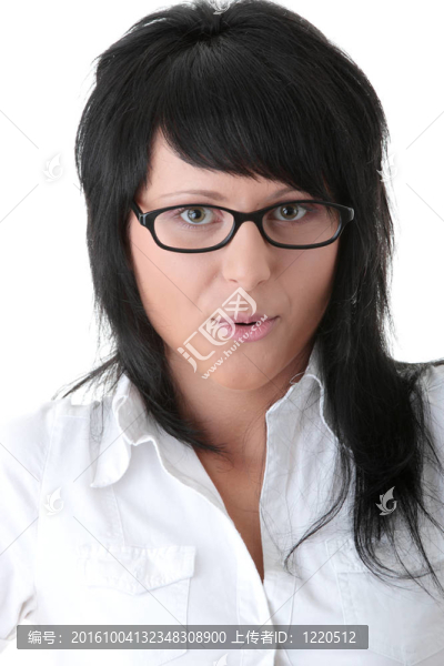 一個年輕快樂的女人的畫像