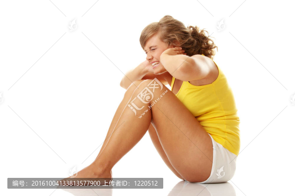 美麗的年輕疲憊的女士