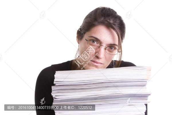 女人用一堆書