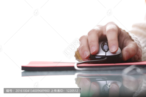 女人手上的一只老鼠