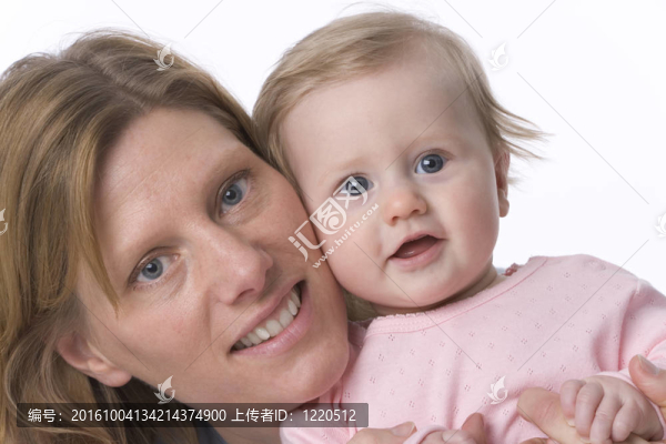 母親和Baby,Daugther的肖像