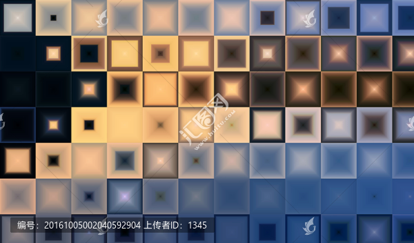 抽象3D馬賽克背景墻