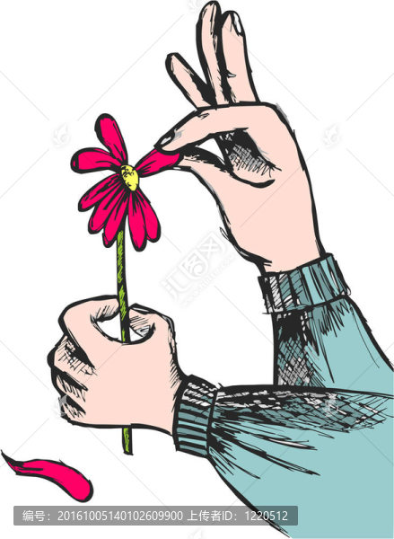 愛的問題：手拔下紅色花瓣