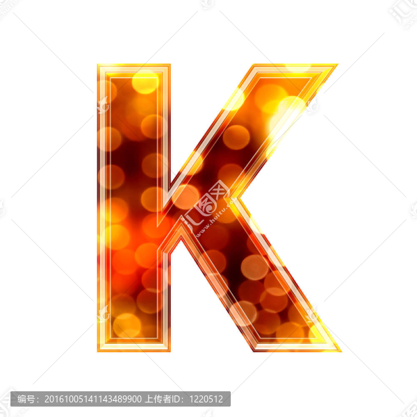 具有發(fā)光紋理的3D字母