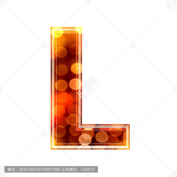 具有發(fā)光紋理的3D字母