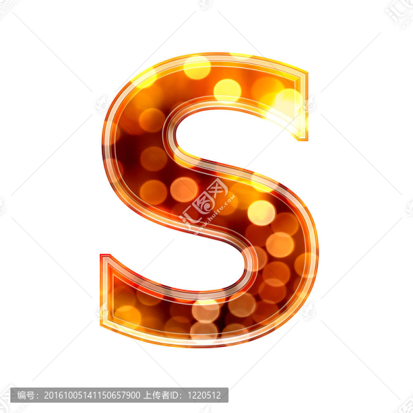 具有發(fā)光紋理的3D字母