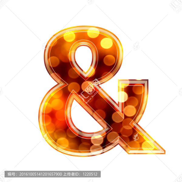 3D符號(hào)與發(fā)光燈的紋理