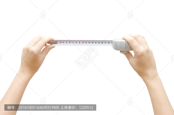 手持測量輪盤；在白色背景上孤立