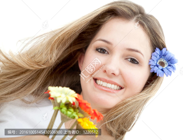 女人與花