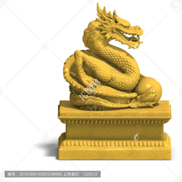 黃金中國龍雕像