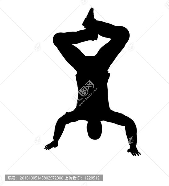 城市舞蹈插圖剪影