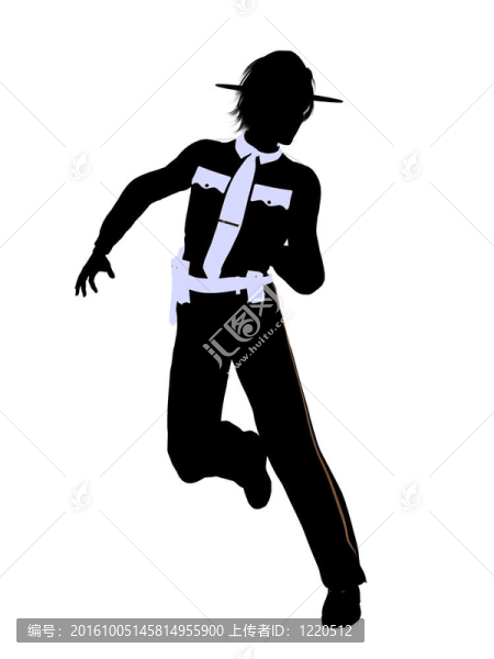 女警官剪影剪影