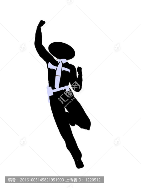 女警官剪影剪影