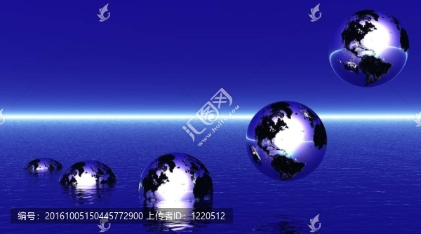 從海中出現(xiàn)的地球