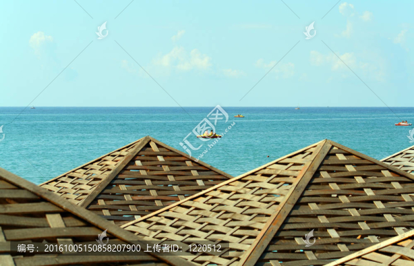 在海灘平房
