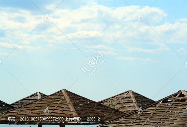 在海灘平房